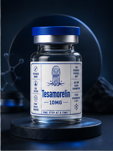 Tesamorelin research vial, for research purposes only